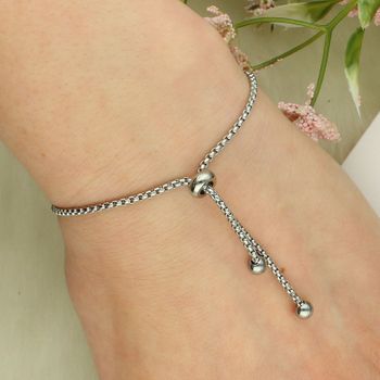 Bransoletka Milleluci z motylkiem i sercem z cyrkonii – Regulowana stalowa biżuteria damska (1).jpg